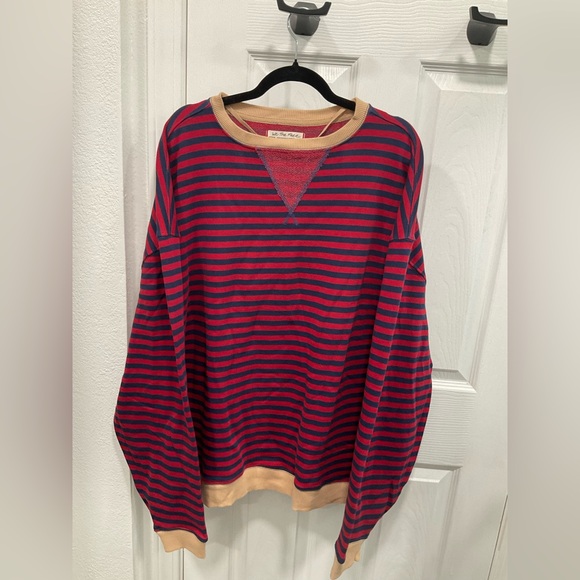 NEW Free People Classic Striped Oversized Crewneck Nautical Combo Size Large - Picture 3 of 6